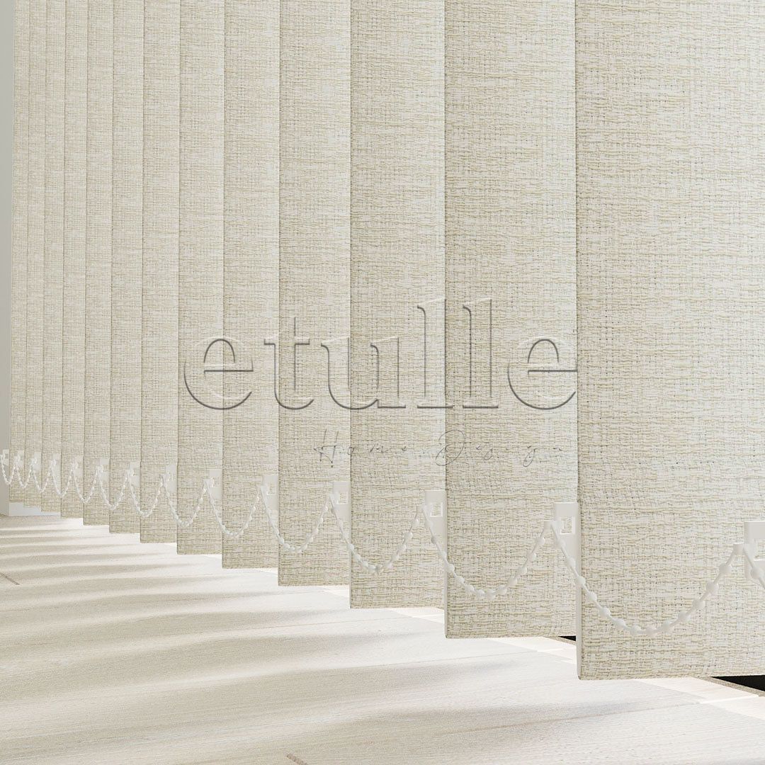 Ecru Blackout Fabric Vertical Blinds | Mia