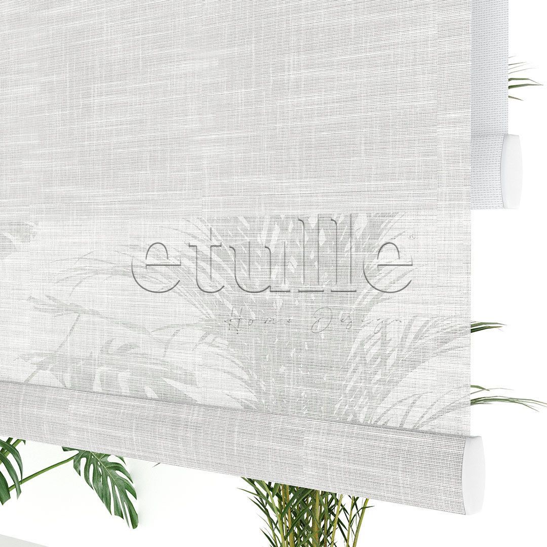 Ecru Patterned Double Roller Blind | Dauphine