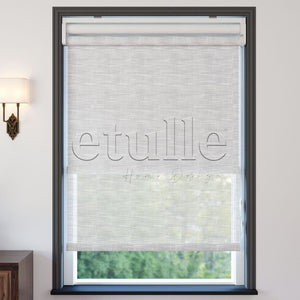 Ecru Patterned Double Roller Blind | Dauphine