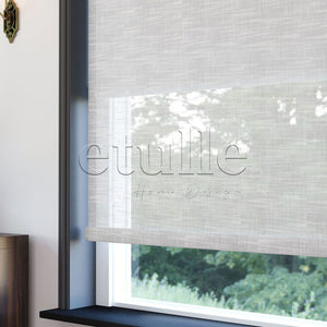 Ecru Patterned Double Roller Blind | Dauphine