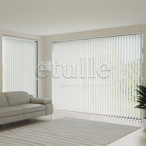 Ecru Plain Fabric Vertical Blinds | Brodie