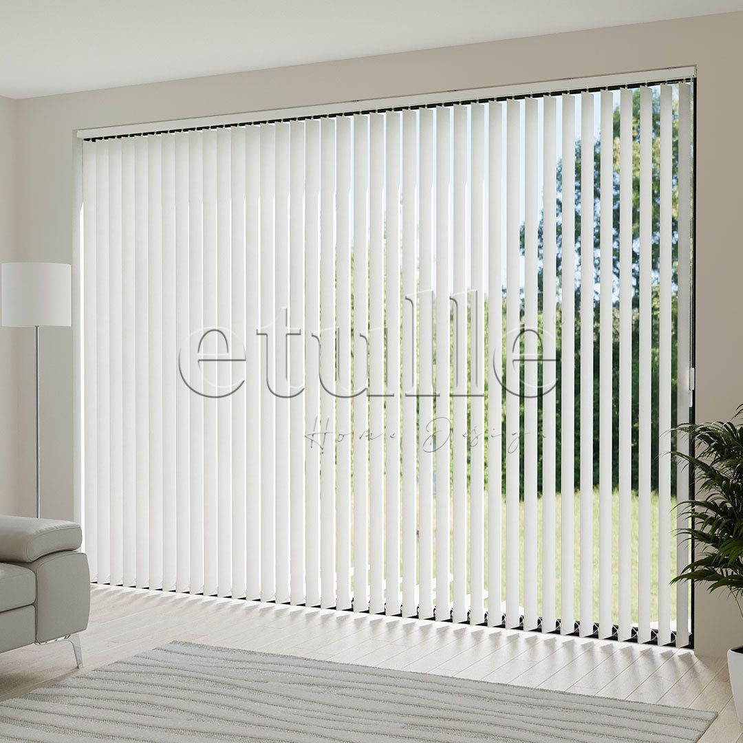 Ecru Plain Fabric Vertical Blinds | Brodie