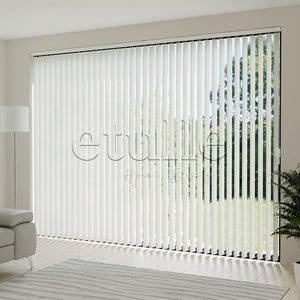 Ecru Plain Fabric Vertical Blinds | Brodie