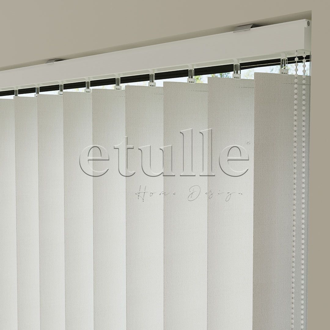 Ecru Plain Fabric Vertical Blinds | Brodie