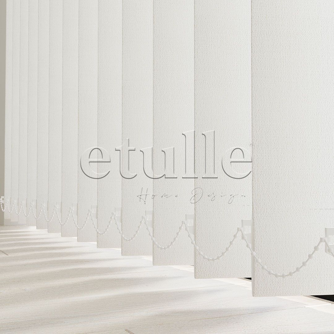 Ecru Plain Fabric Vertical Blinds | Brodie