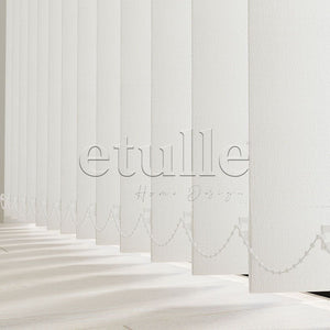 Ecru Plain Fabric Vertical Blinds | Brodie