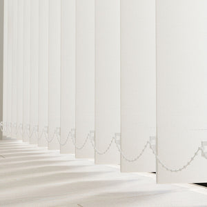 Ecru Plain Fabric Vertical Blinds | Luca
