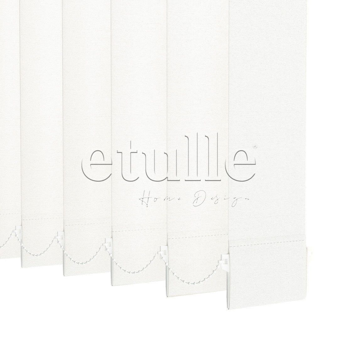 Ecru Plain Fabric Vertical Blinds | Luca
