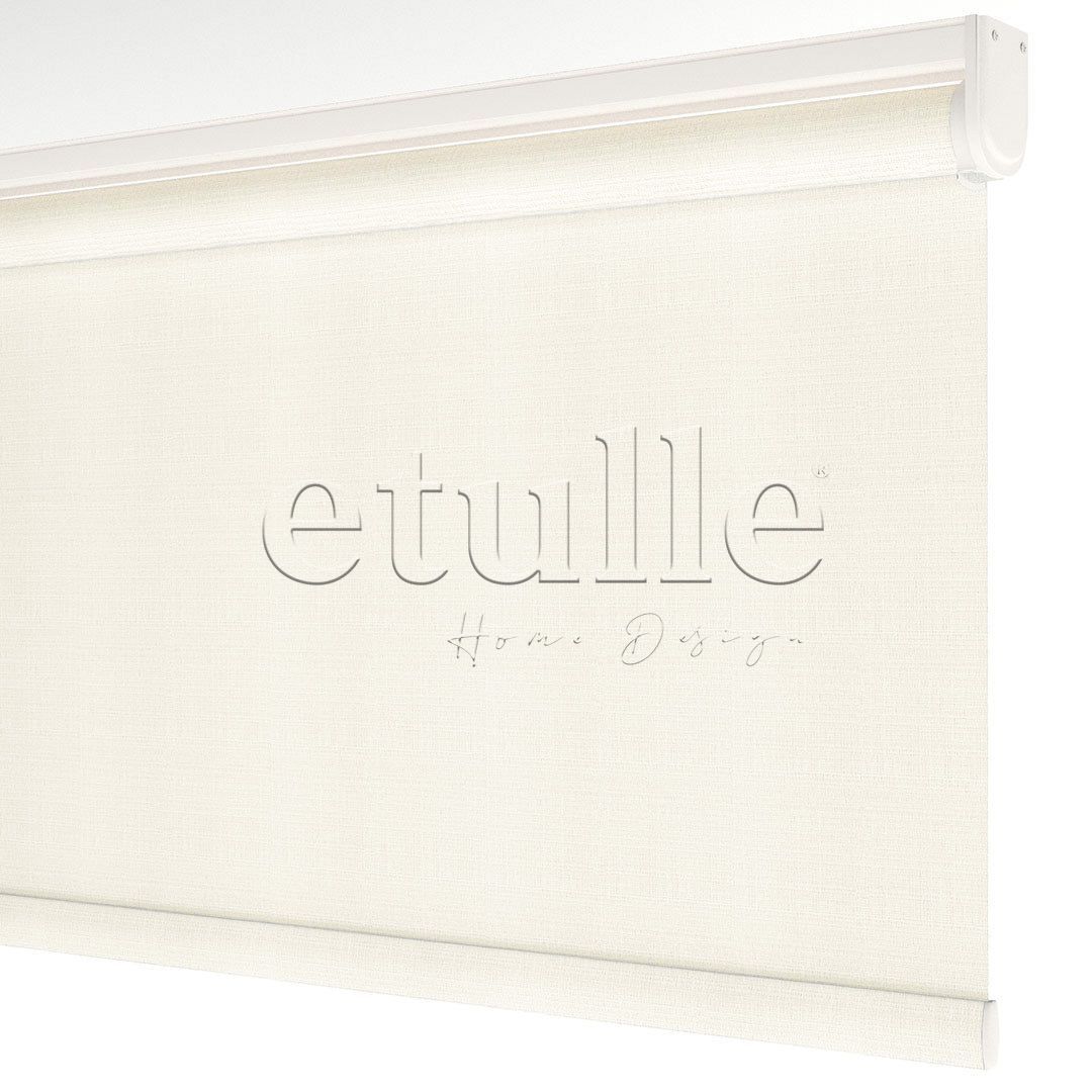 Ecru Matte Linen Roller Blinds | brodie