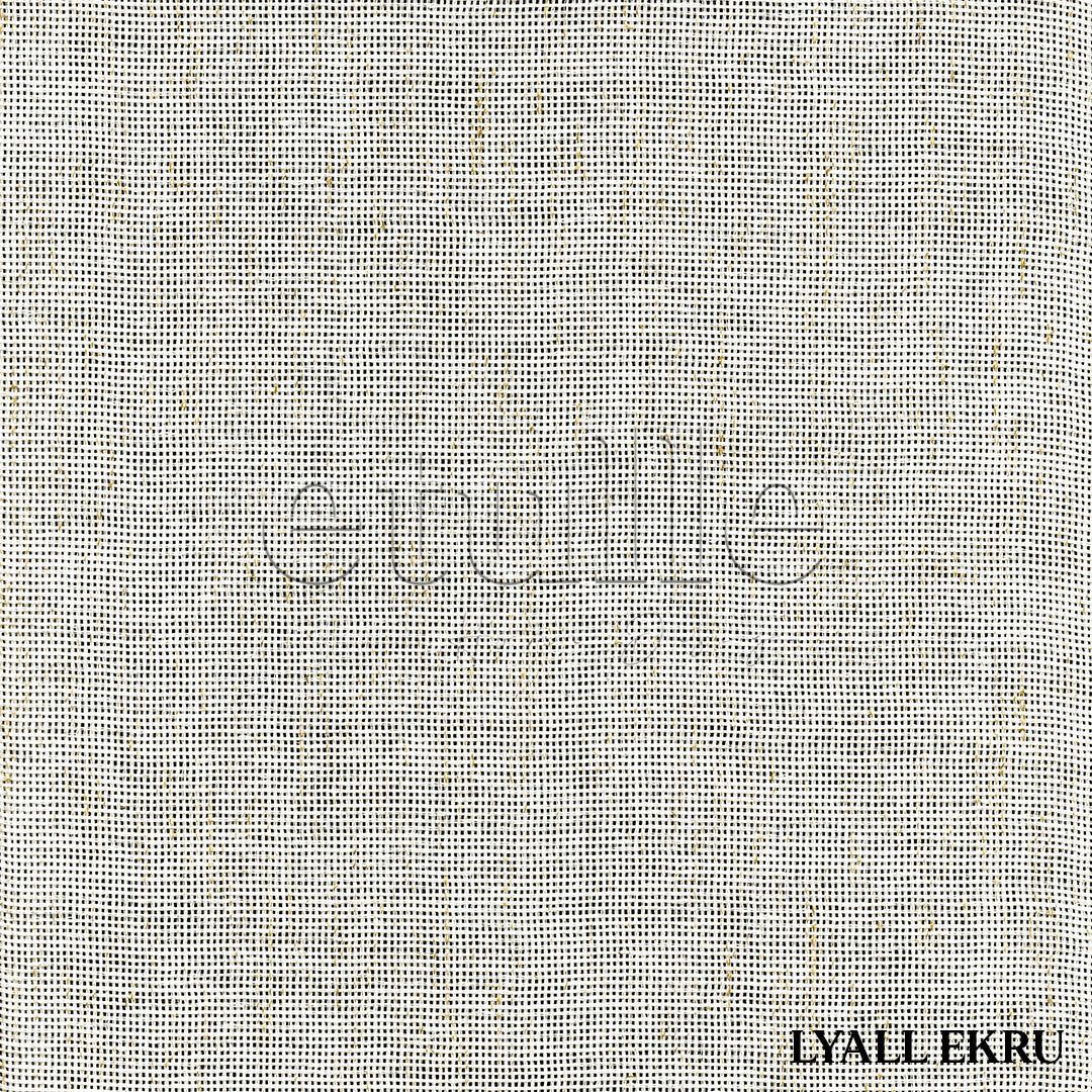 Ekru Natural Efekt İplikli Keten Düz Tül Perde | Lyall