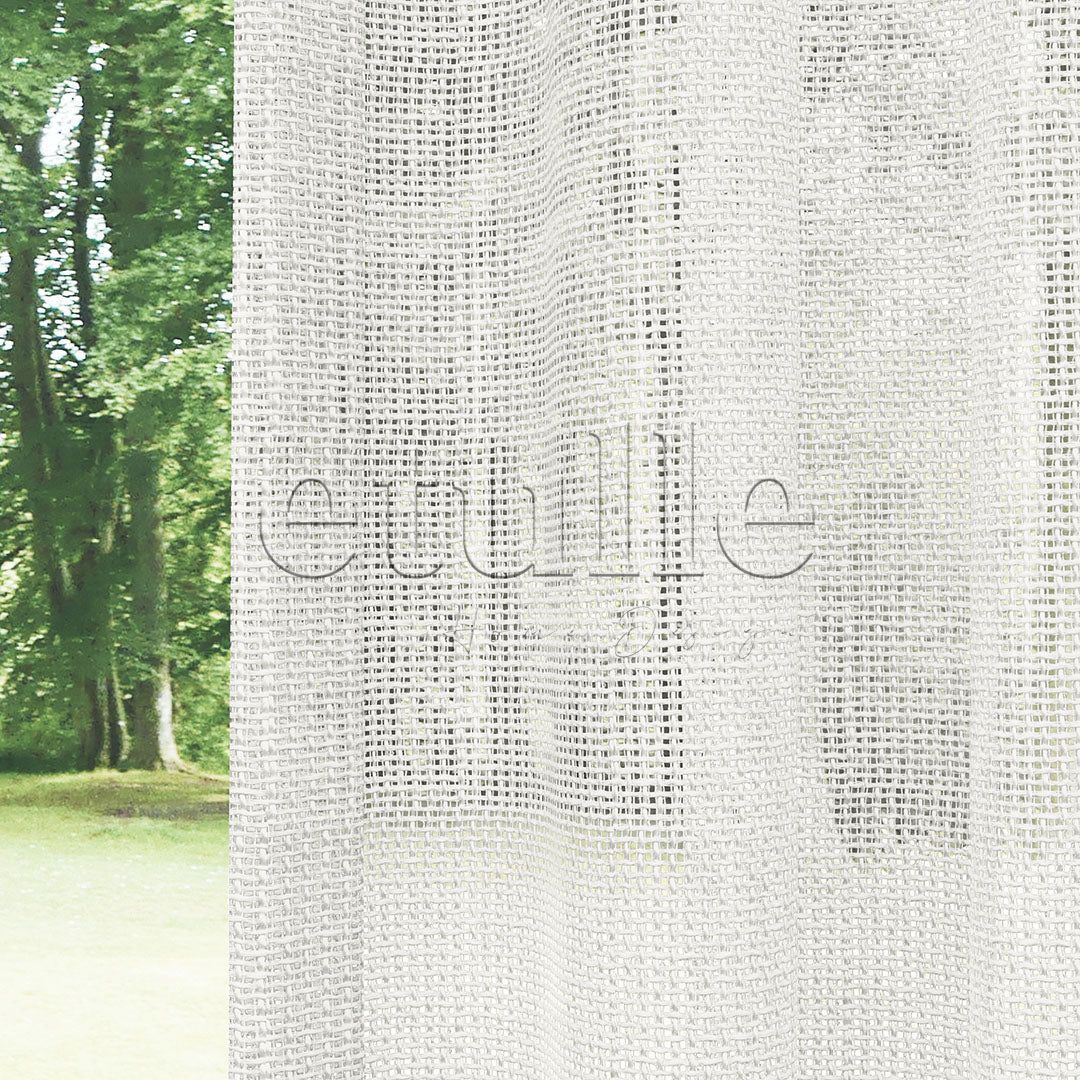 Ekru Trend File Kalın Dekoratif Düz Tül Perde | Muse