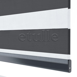 Anthracite Blackout Zebra Curtain | ennio