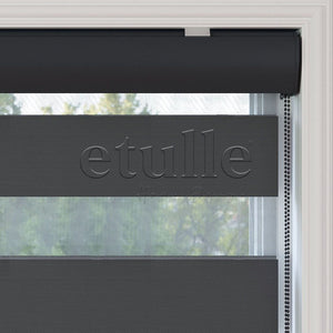 Anthracite Blackout Zebra Curtain | ennio