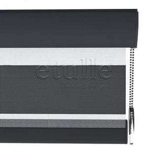 Anthracite Blackout Zebra Curtain | ennio