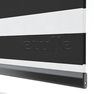 Black Blackout Zebra Curtain | Ennio