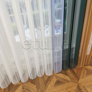 Eton - Striped Vertical Tulle Curtain