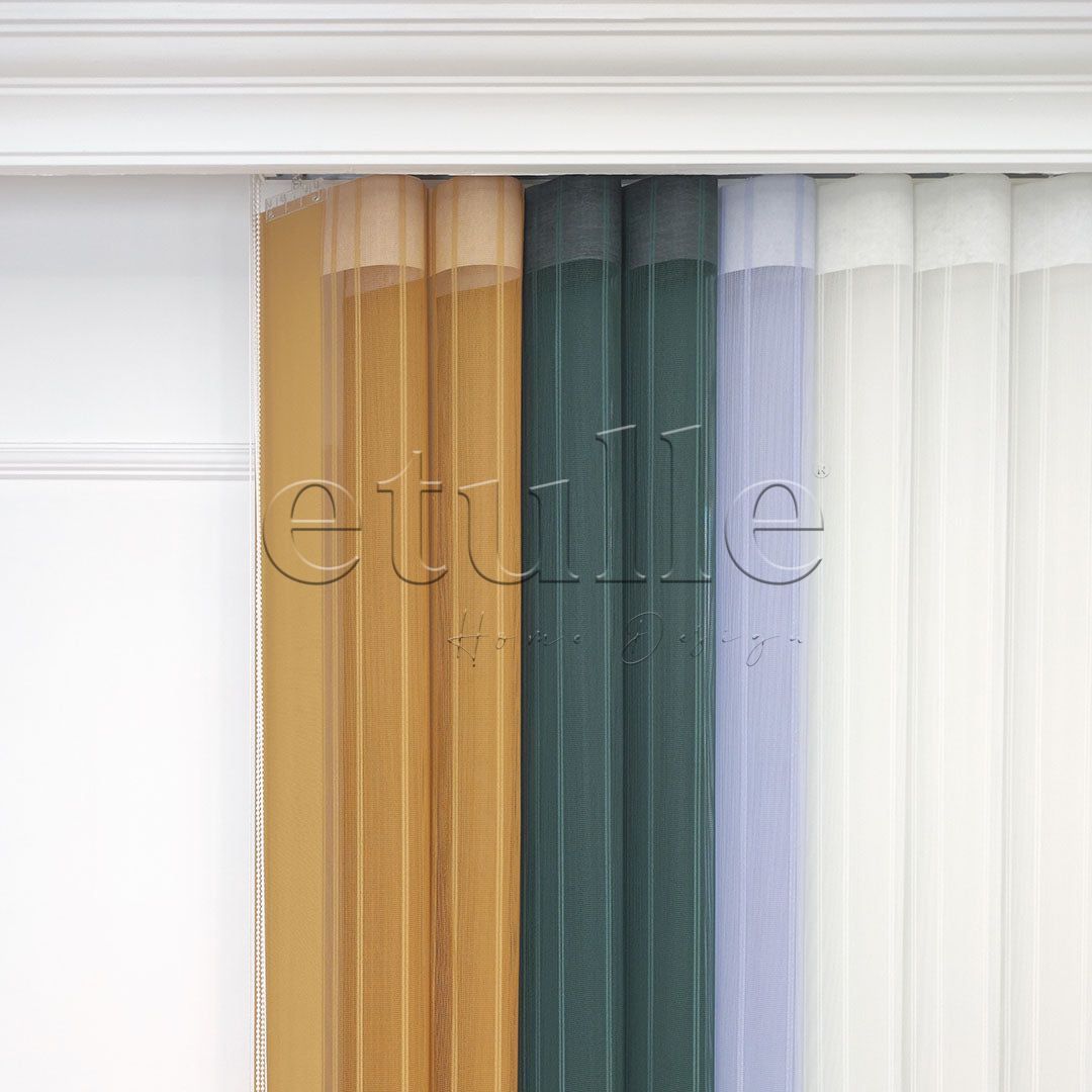 Eton - Striped Vertical Tulle Curtain