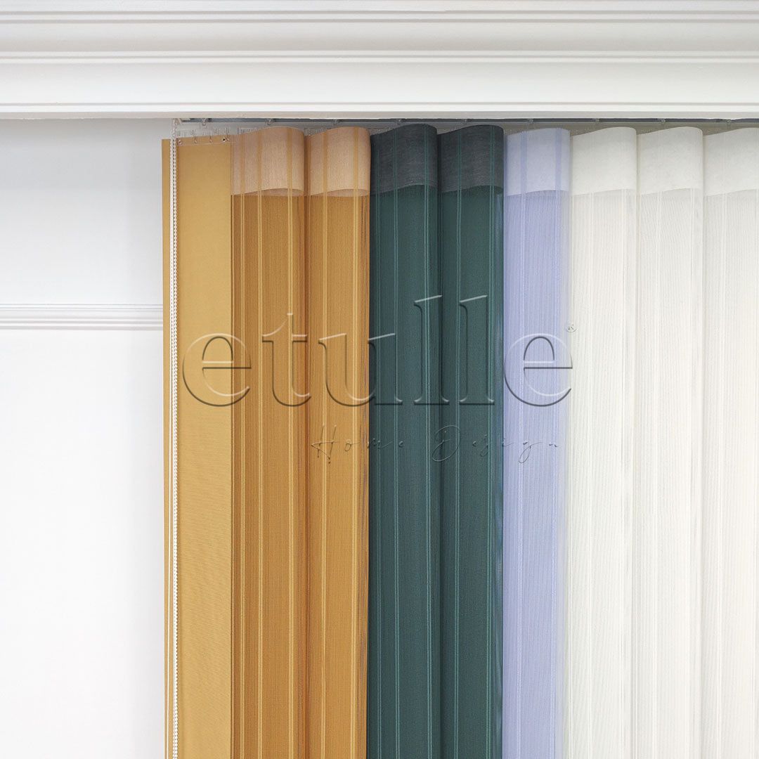Eton - Striped Vertical Tulle Curtain