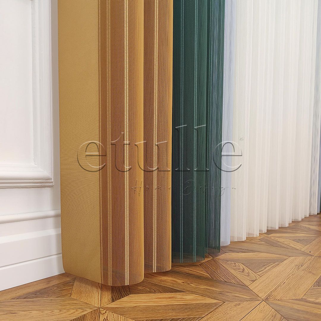 Eton - Striped Vertical Tulle Curtain