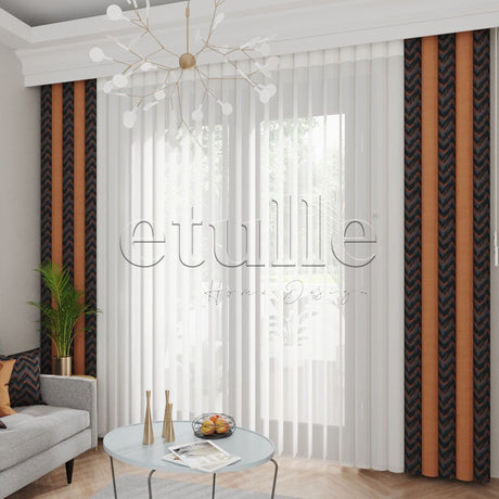 Fancy Kafka - Printed Vertical Tulle Curtain