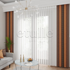 Fancy King - Printed Vertical Tulle Curtain