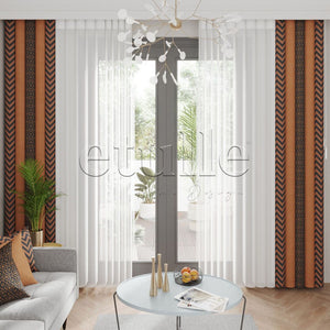 Fancy King - Printed Vertical Tulle Curtain