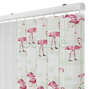 Flamingo Soft - Printed Vertical Tulle Curtain