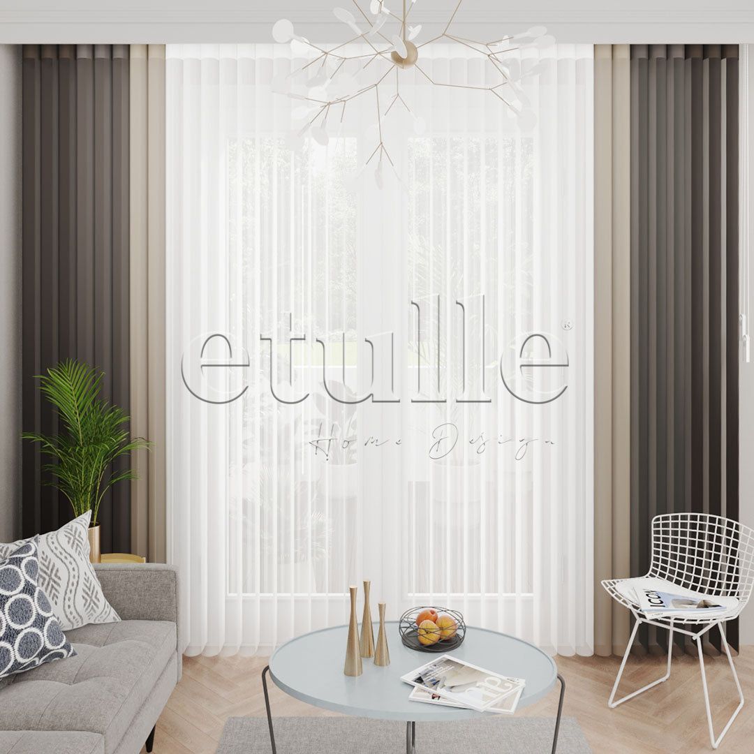 Florentine - Narrow Vertical Tulle Curtain