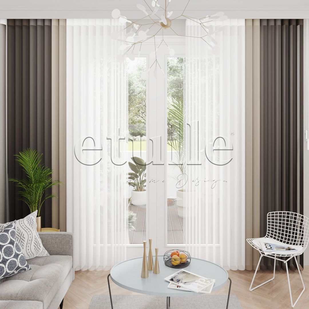 Florentine - Narrow Vertical Tulle Curtain
