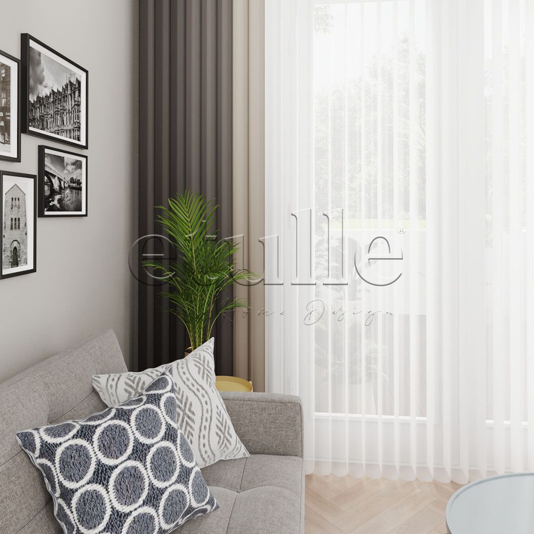 Florentine - Narrow Vertical Tulle Curtain