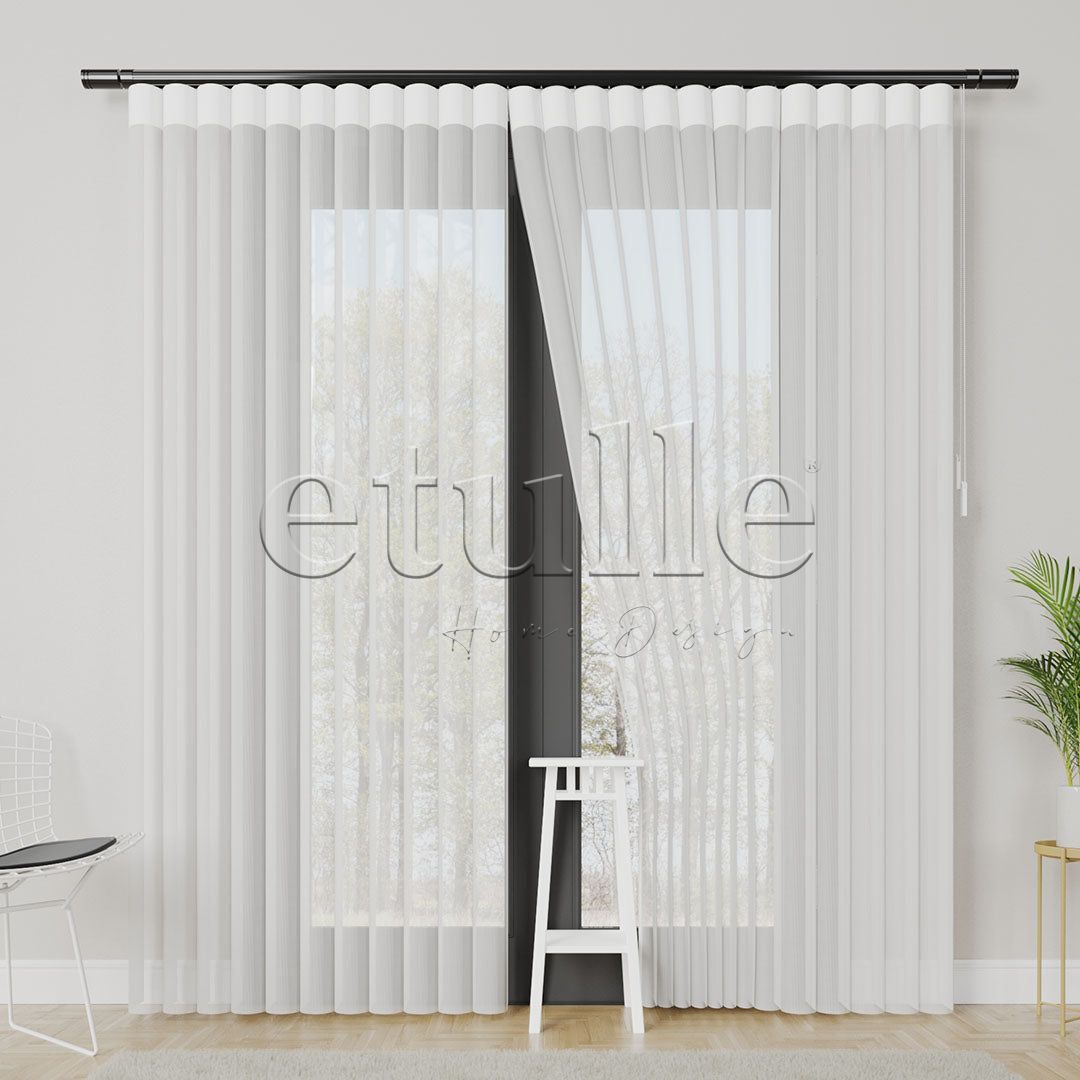 Fortezza - Rustic Vertical Tulle Curtain