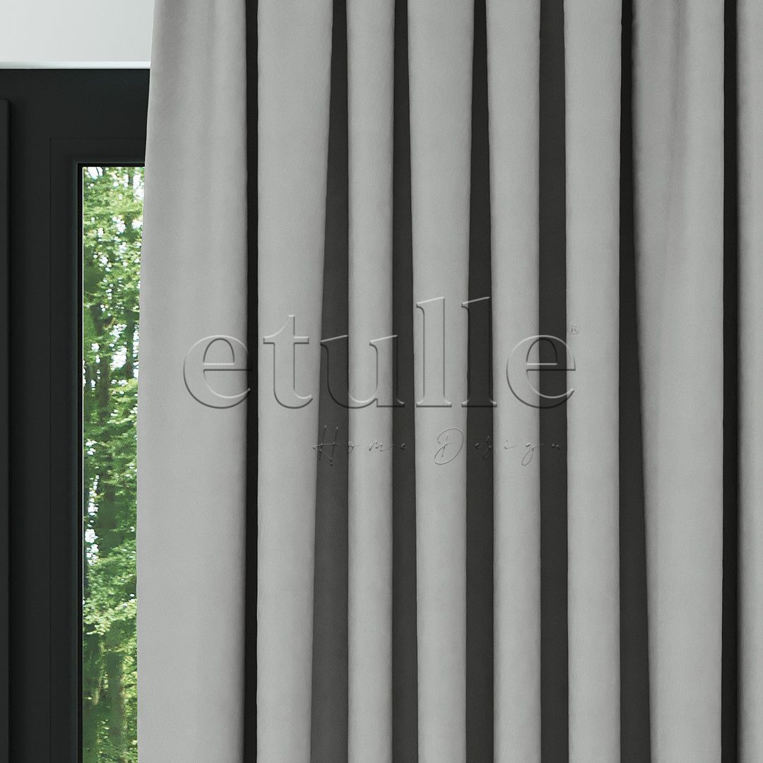 Gri Blackout Karartma Fon Perde | Larice