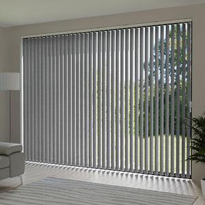 Gray Blackout Fabric Vertical Blinds | Mia