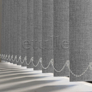 Gray Blackout Fabric Vertical Blinds | Mia