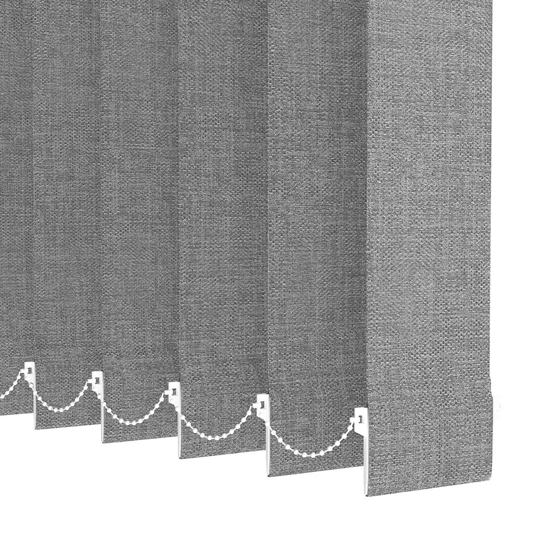 Gray Blackout Fabric Vertical Blinds | Mia