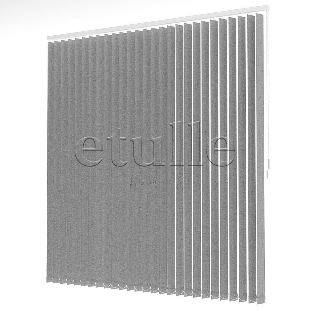 Gray Blackout Fabric Vertical Blinds | Mia