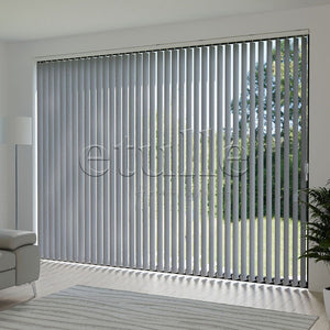 Gray Blackout Fabric Vertical Blinds | Seraphina