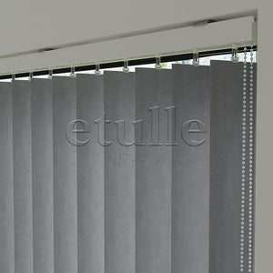 Gray Blackout Fabric Vertical Blinds | Seraphina