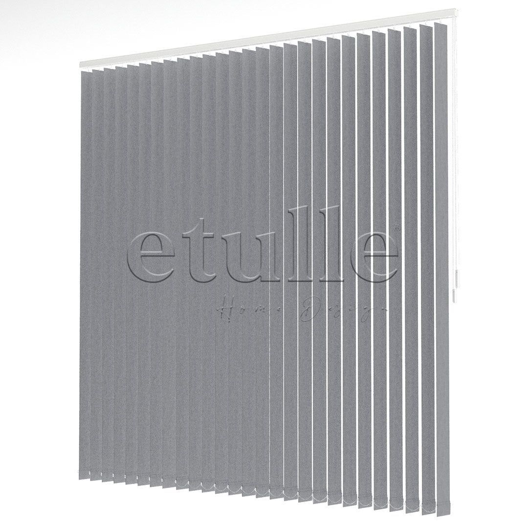 Gray Blackout Fabric Vertical Blinds | Seraphina