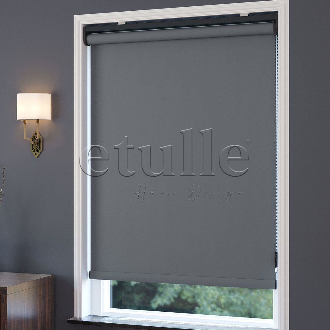 Gray Roller Blackout Blinds | xenia