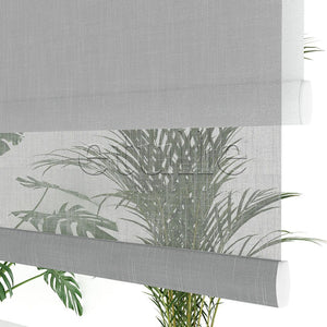 Grey Patterned Double Roller Blind | Abloom