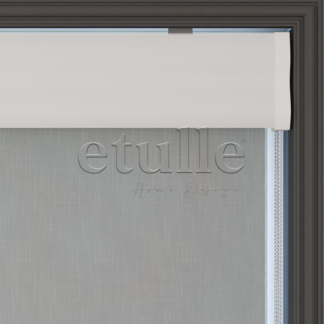 Grey Patterned Double Roller Blind | Abloom