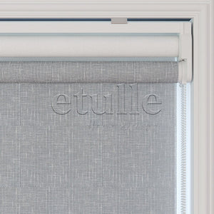 Grey Patterned Double Roller Blinds | Floris