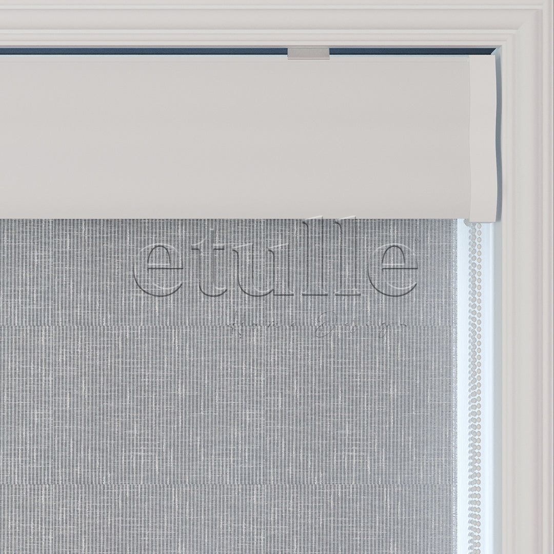 Grey Patterned Double Roller Blinds | Floris