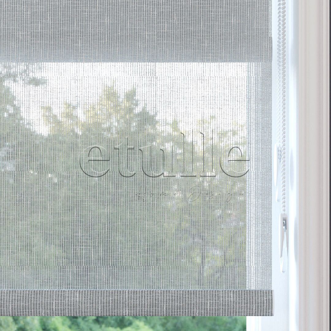 Grey Patterned Double Roller Blinds | Floris