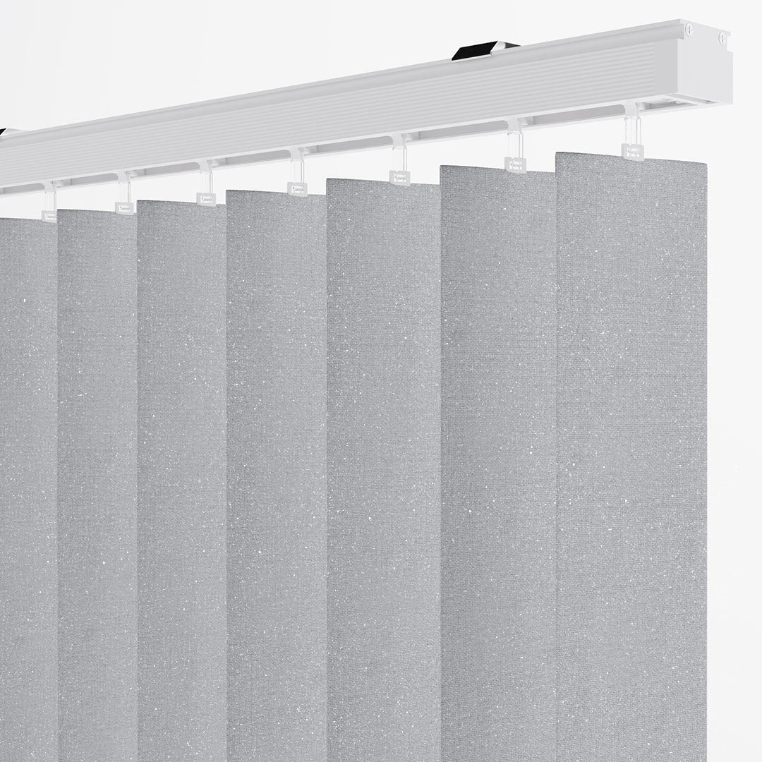 Gray Plain Fabric Vertical Blinds | Marisa