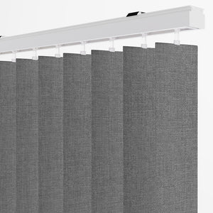 Gray Plain Fabric Vertical Blinds | Mia