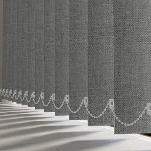 Gray Plain Fabric Vertical Blinds | Mia