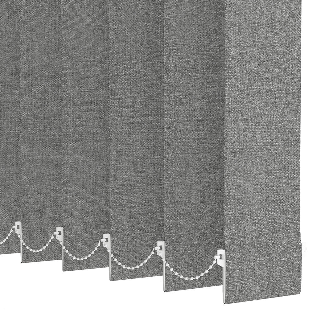 Gray Plain Fabric Vertical Blinds | Mia