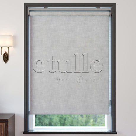 Gray Matte Linen Roller Blinds | brodie